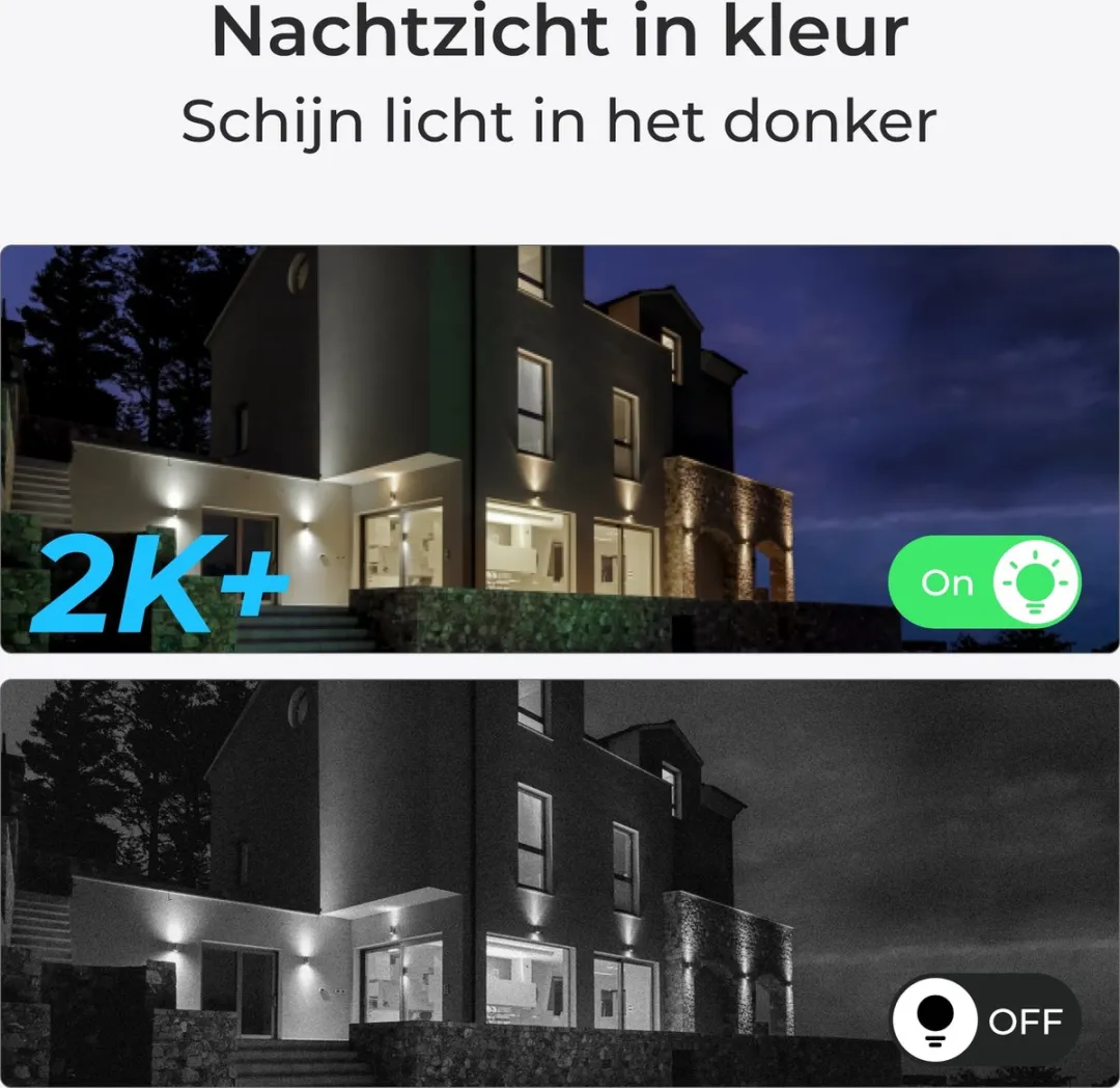 Reolink 5 MP Beveiligingscamera buiten, Detectie van personen/voertuigen/dieren, Pan en tilt, 3x optische zoom