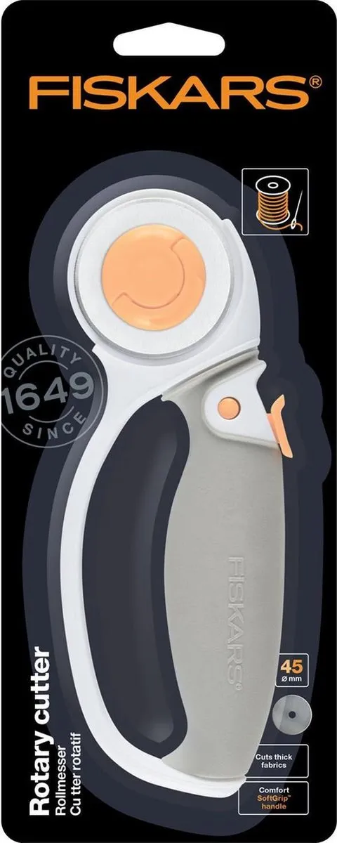 Fiskars Rolmes Easy Blade Ø45mm - Wit/grijs/oranje