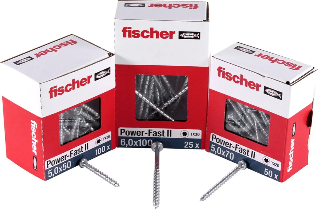 Fischer Power-Fast II FPF II 670461 Spanplaatbout 6x130mm - 100 Stuks - afbeelding 3 van 5