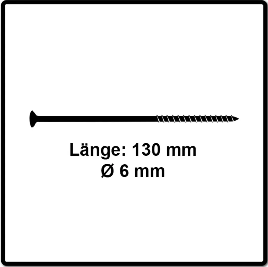 Fischer Power-Fast II FPF II 670461 Spanplaatbout 6x130mm - 100 Stuks - afbeelding 4 van 5