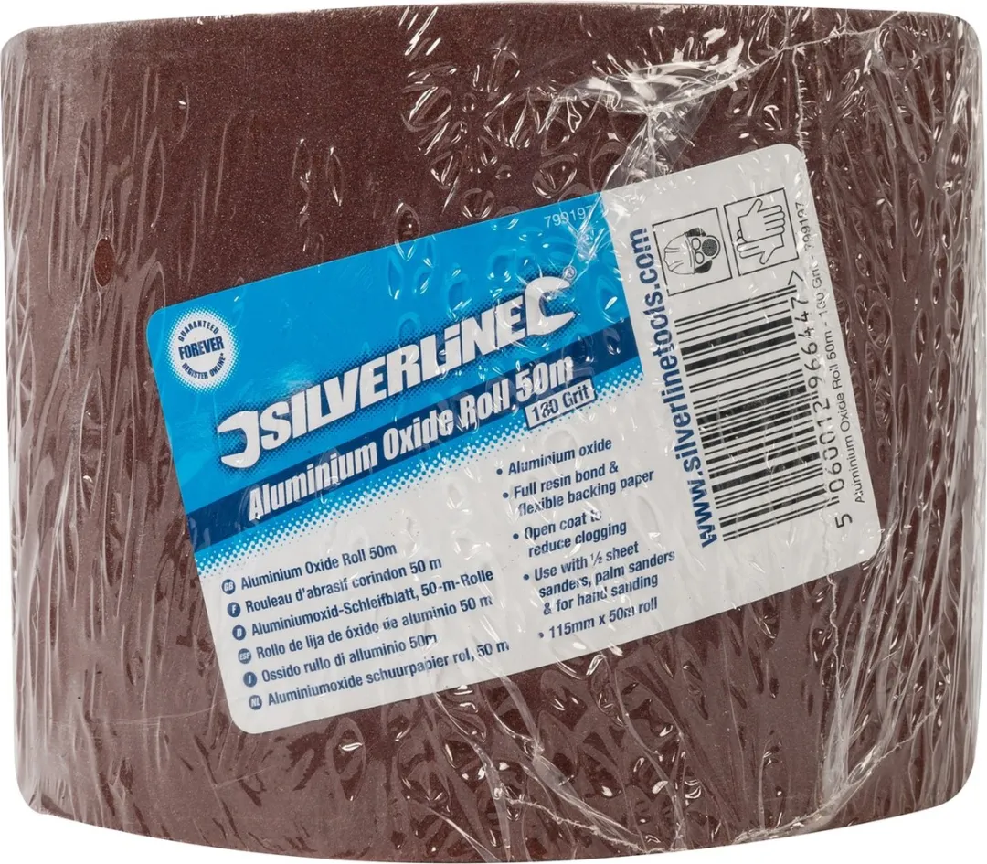 Silverline Schuurpapier op Rol 50m - Korrel 180