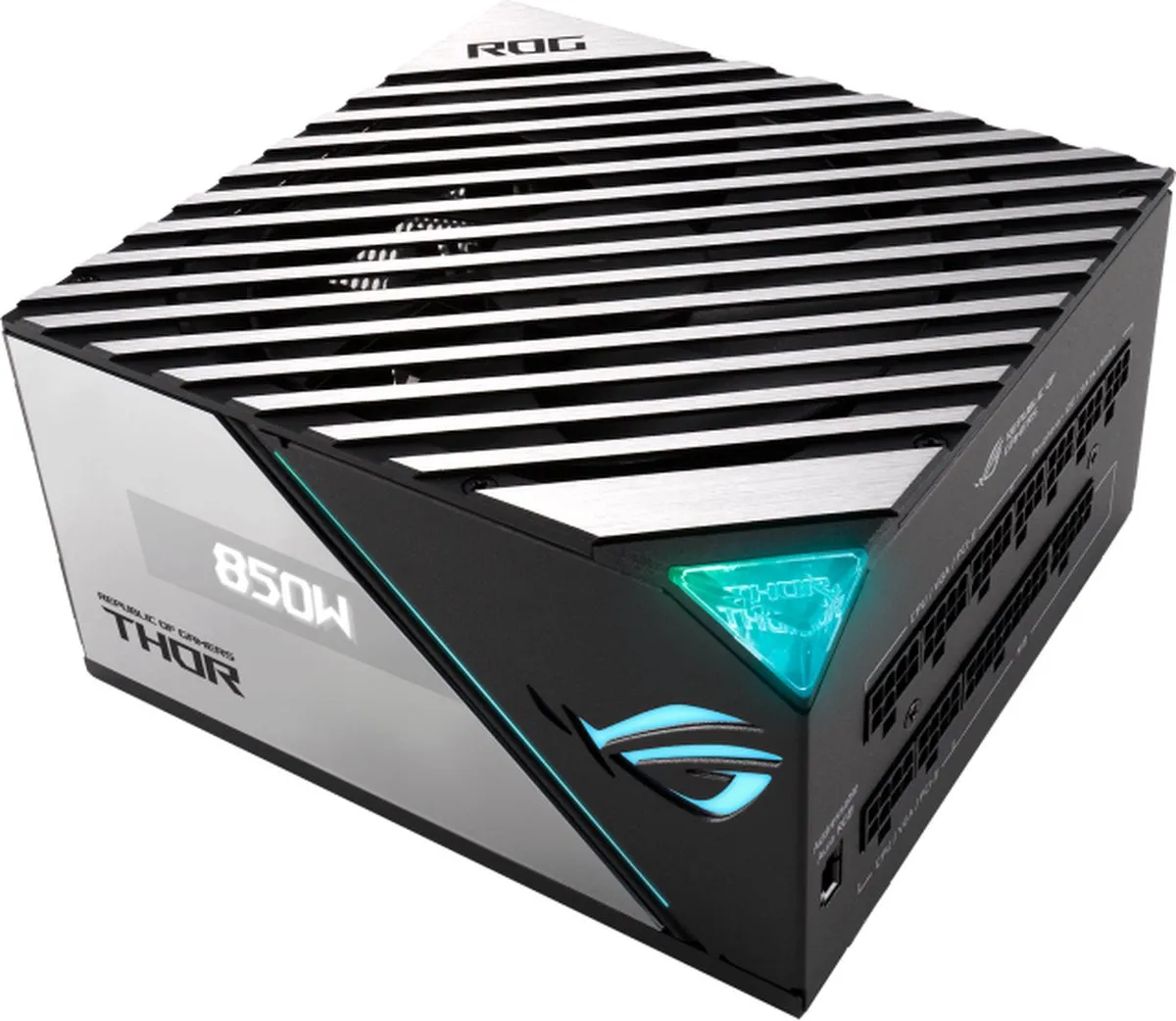 ASUS ROG THOR 850W Platinum II 90YE00L2-B0NA00 Voeding - 850W - Zwart/Blauw/Grijs