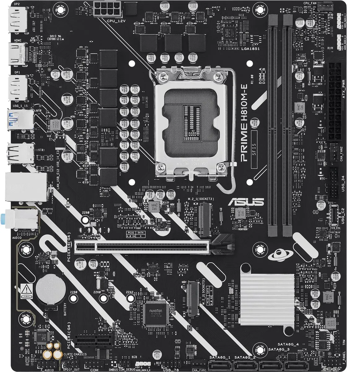 ASUS PRIME H810M-E-CSM Micro-ATX Moederbord