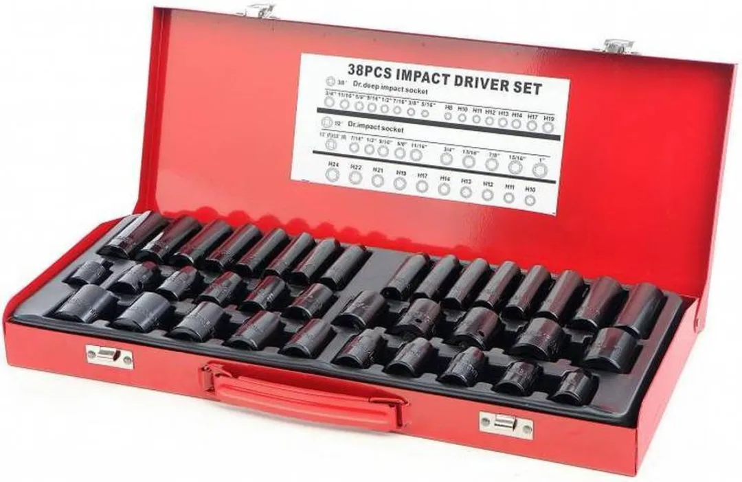 HBM Machines Krachtdoppenset 38-delig - 27mm - Zwart