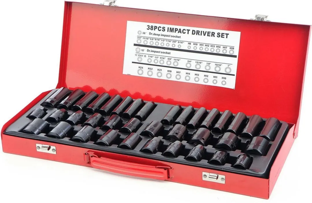 HBM Machines Krachtdoppenset 38-delig - 27mm - Zwart