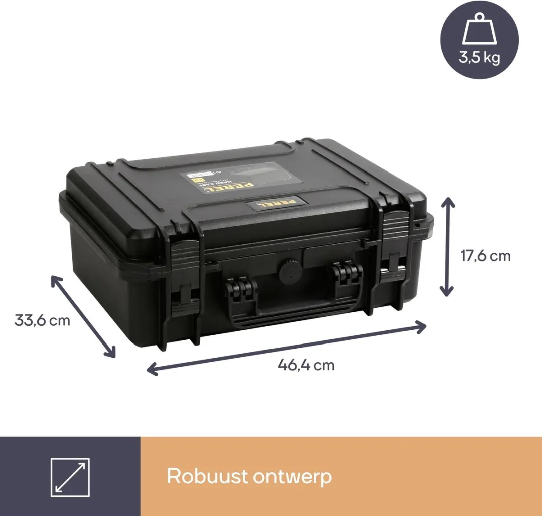 Perel HC430S Harde Koffer - IP67 Waterdicht 464x366x176mm