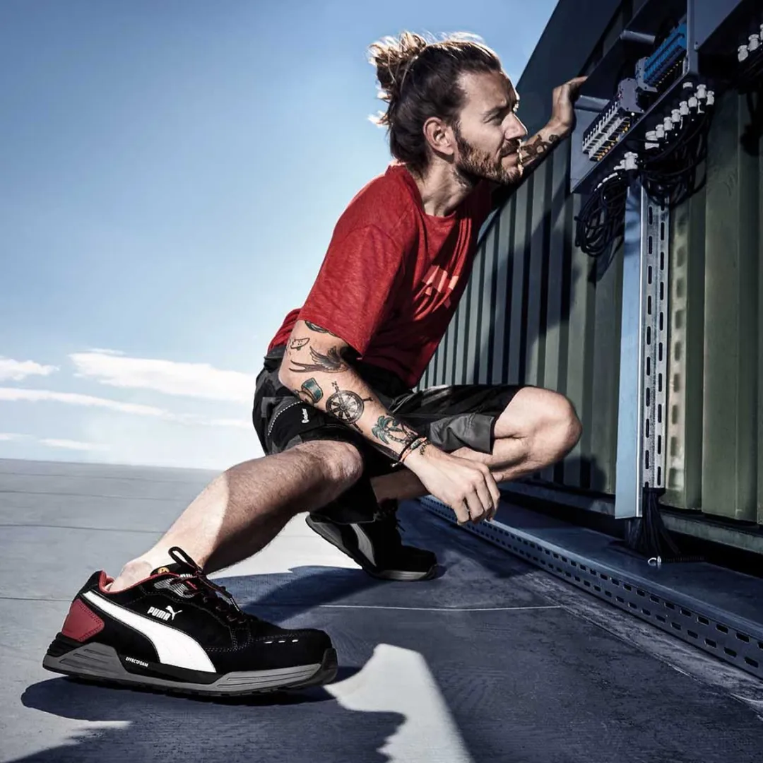 PUMA Airtwist Laag S3 644630 - Zwart/Rood - 43