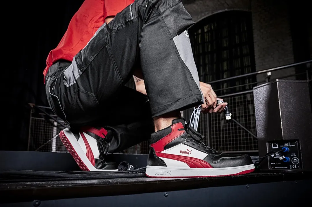 PUMA Frontcourt S3L 630050 Werklaarzen - Zwart/Wit - Maat 41