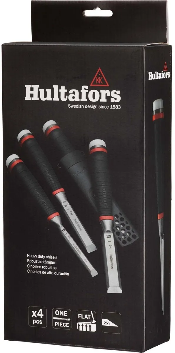 Hultafors HDC S4 Beitelset - 4 Stuks (6/12/18/25mm) - afbeelding 6 van 6