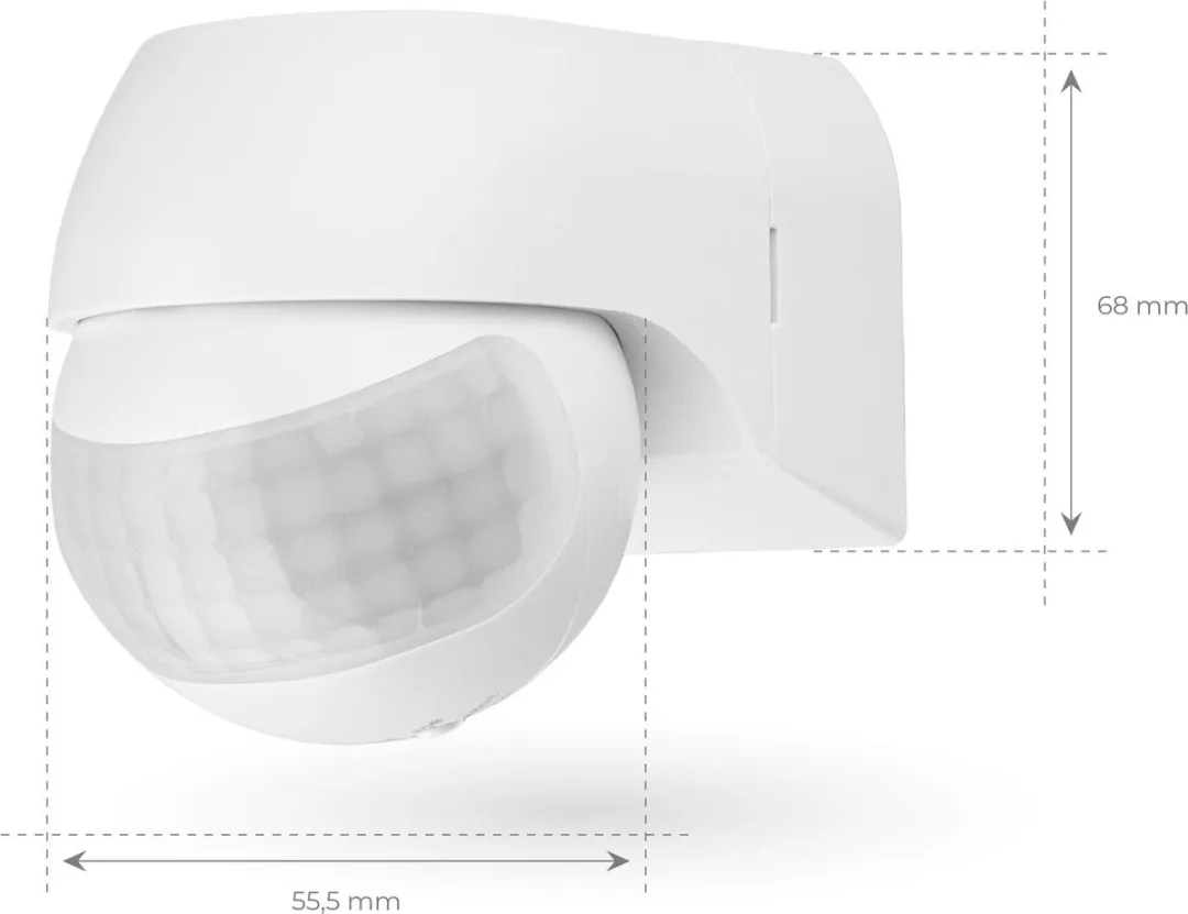 Ledvion Bewegingsmelder Wit - Opbouw - IP44 - 180° - 12m