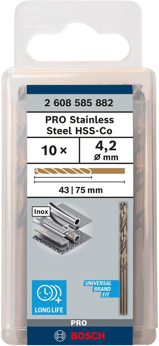 Bosch Professional ST. LINE 4,2mm HSS-CO Boor - 10 Stuks