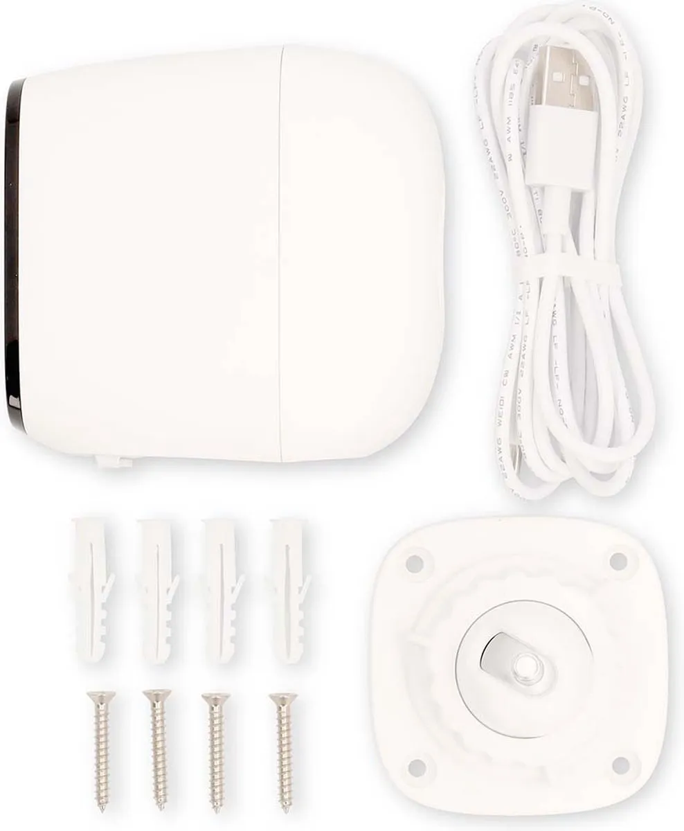 Nedis SmartLife WIFICBO32WT Beveiligingscamera Buiten 2K - Wit