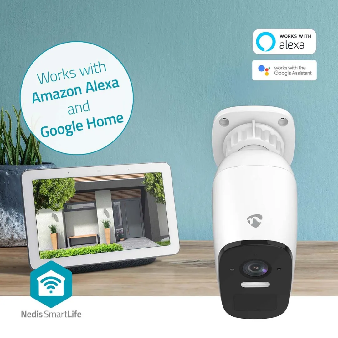 Nedis SmartLife WIFICBO32WT Beveiligingscamera Buiten 2K - Wit