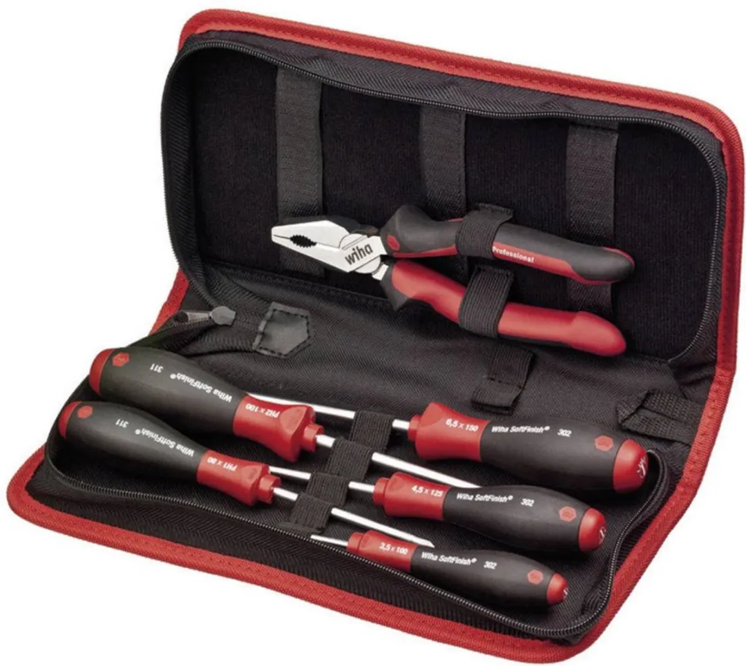 Wiha 33970 Gereedschapsset Handwerker 6-delig - Rood/Zwart
