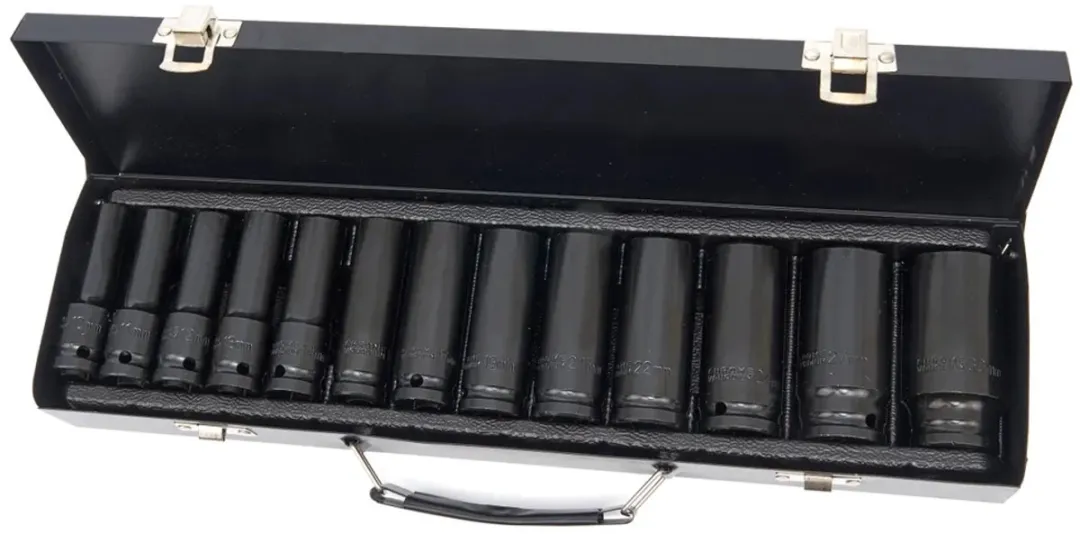 HBM Machines 1/2" Krachtdoppenset 10-30mm - 13-delig - Zwart