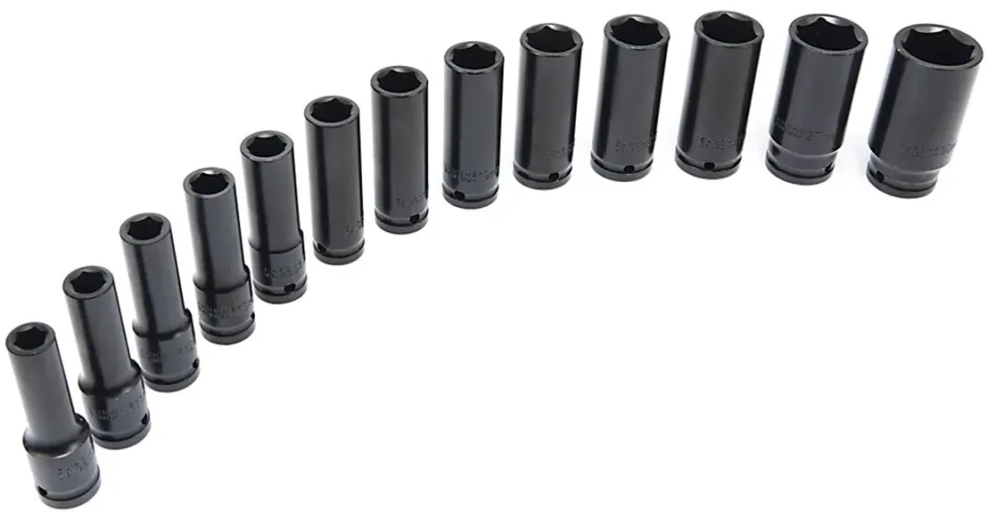 HBM Machines 1/2" Krachtdoppenset 10-30mm - 13-delig - Zwart