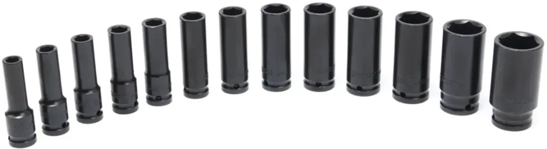 HBM Machines 1/2" Krachtdoppenset 10-30mm - 13-delig - Zwart