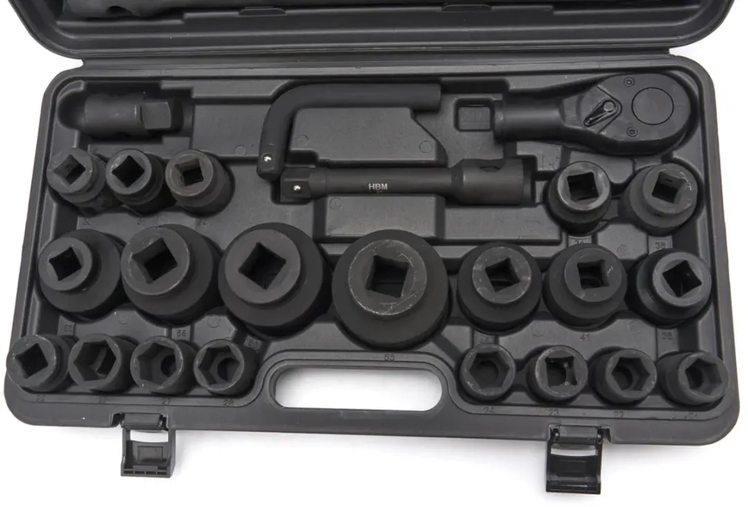 HBM Krachtdoppenset 3/4" - 26-delig - Metaalkleurig