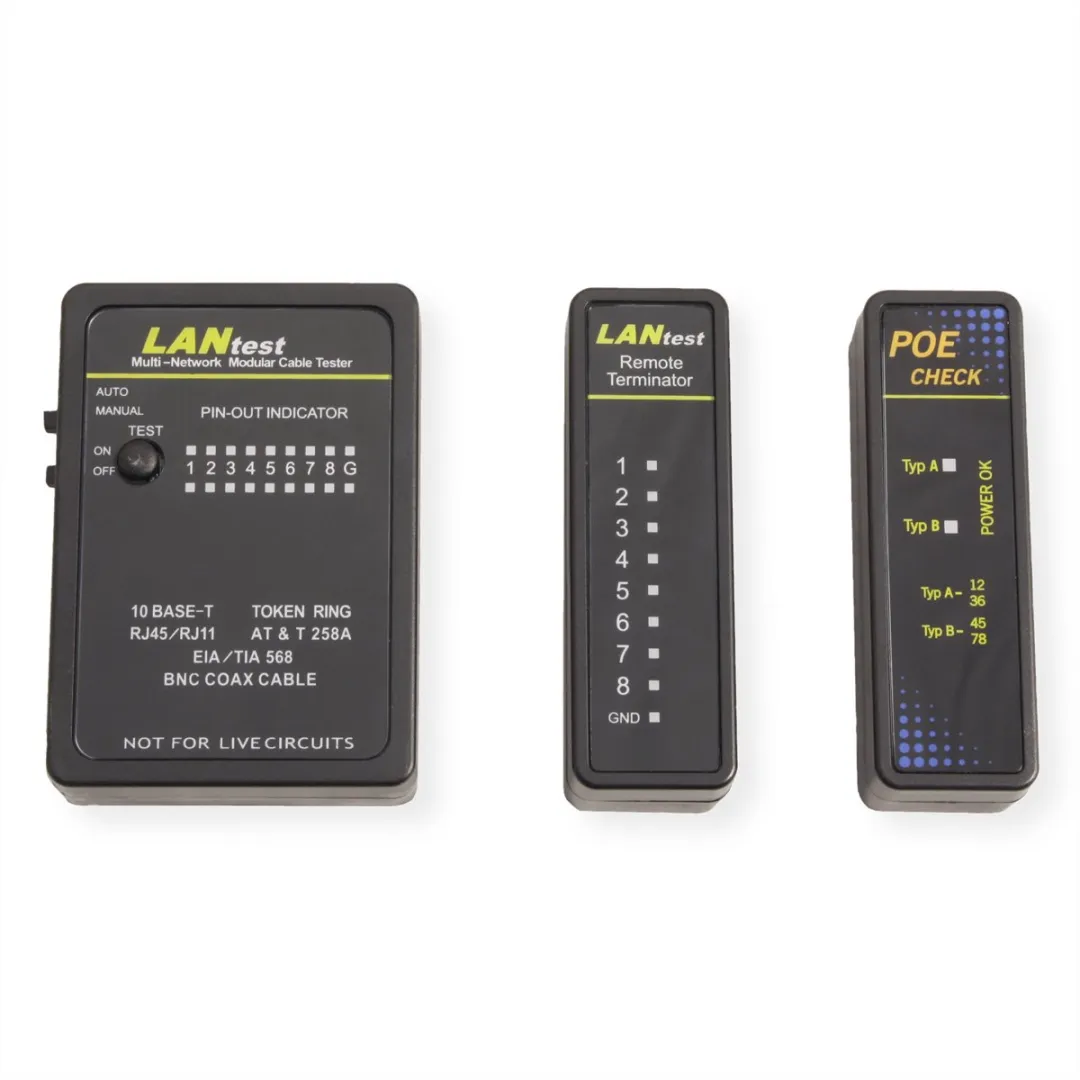 Value LANtest Multi-Network Kabel- & PoE-Tester - diverse kleuren