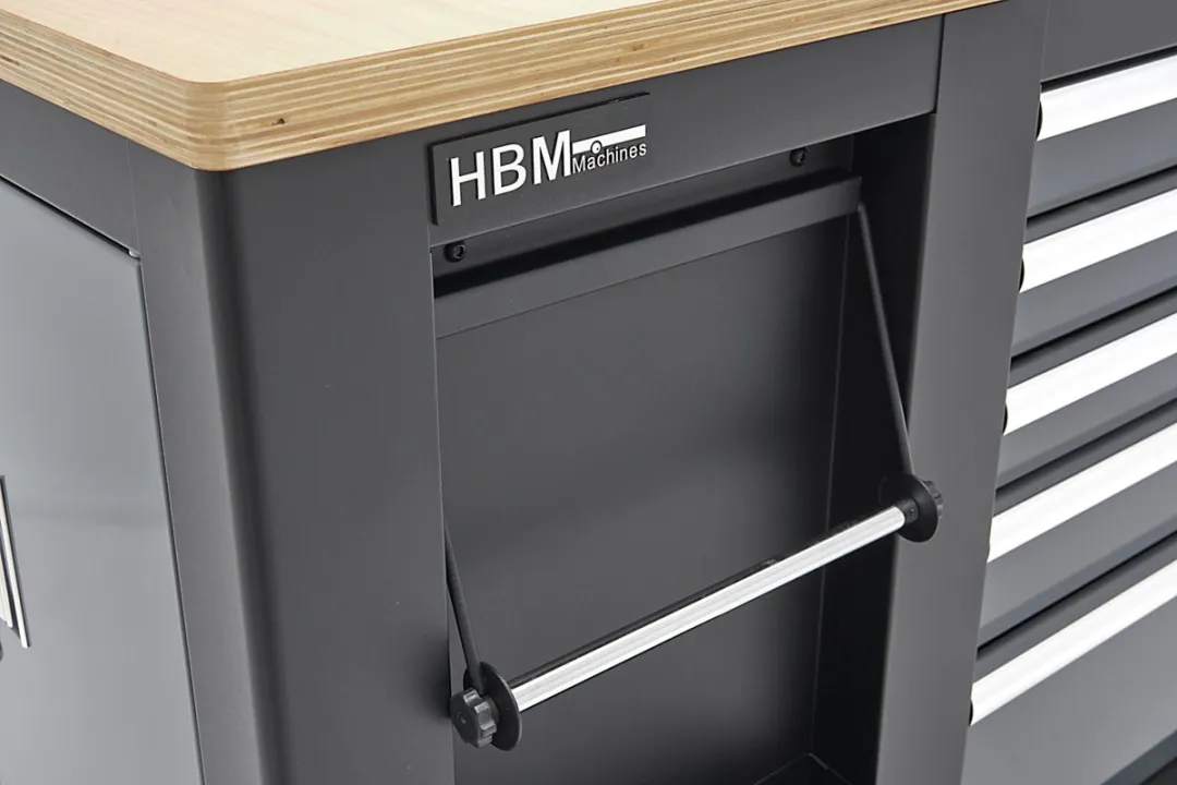 HBM Verrijdbare Gereedschapswagen 114cm - 5 Lades - Zwart/Grijs