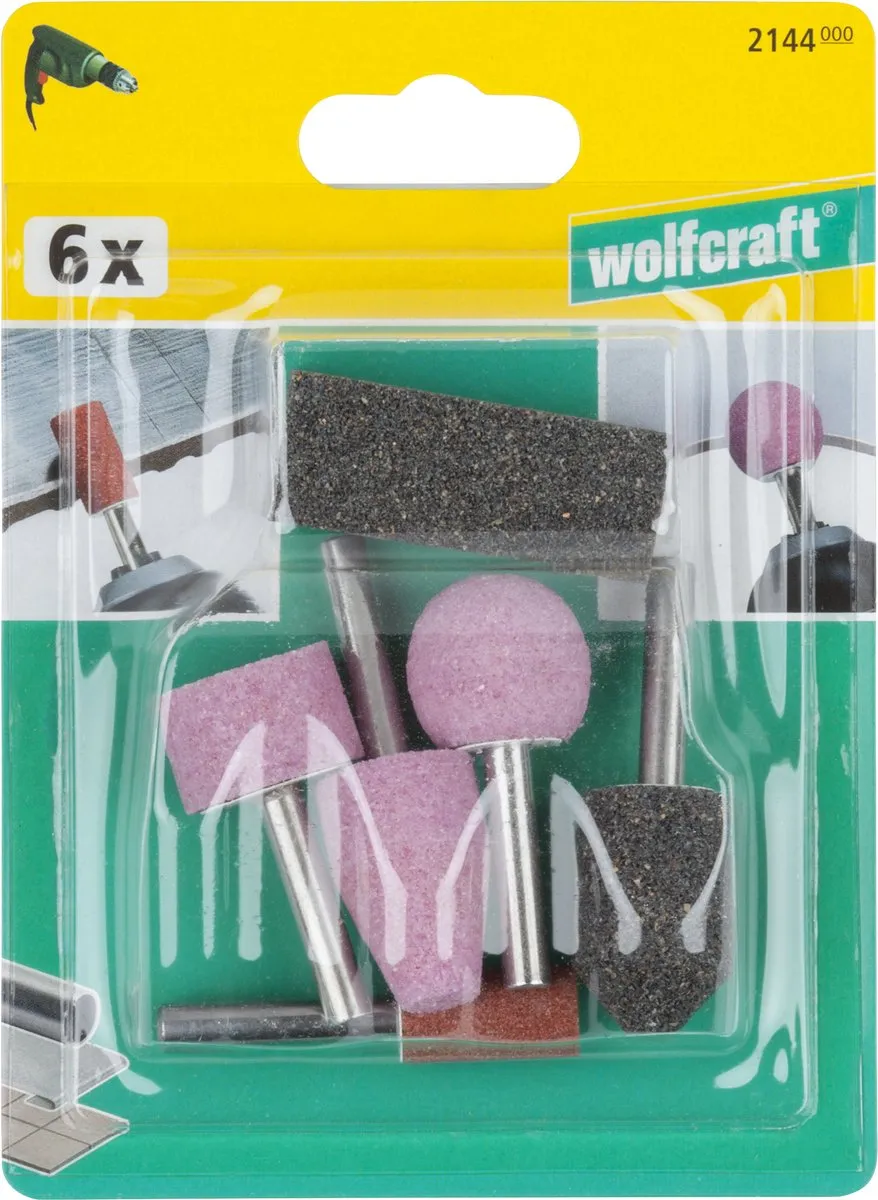 Wolfcraft Keramische Slijpstiften Set 6-delig - 2144000