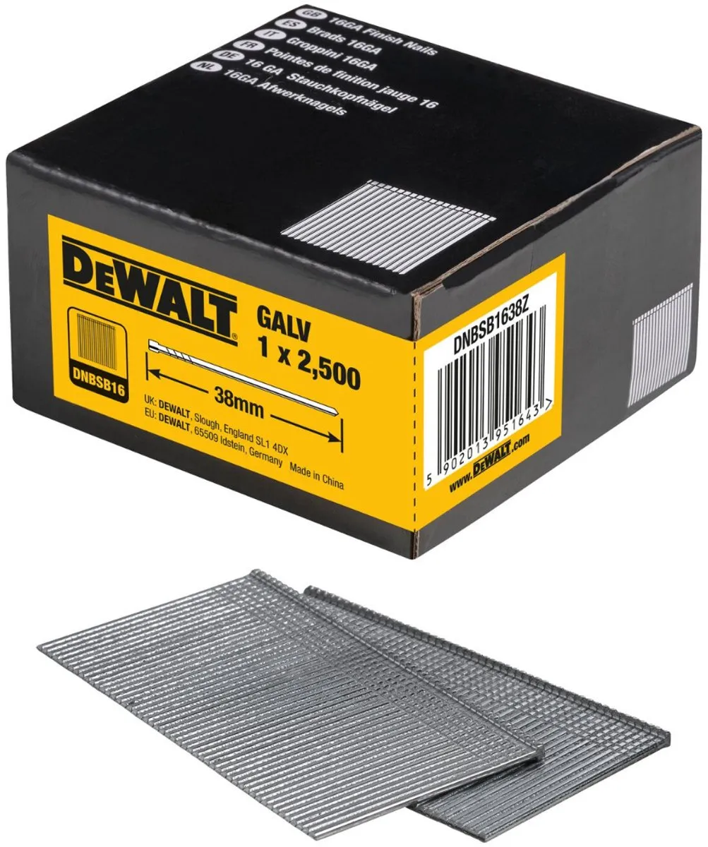 DeWalt DNBSB1638Z Spijkers 1.5x38mm