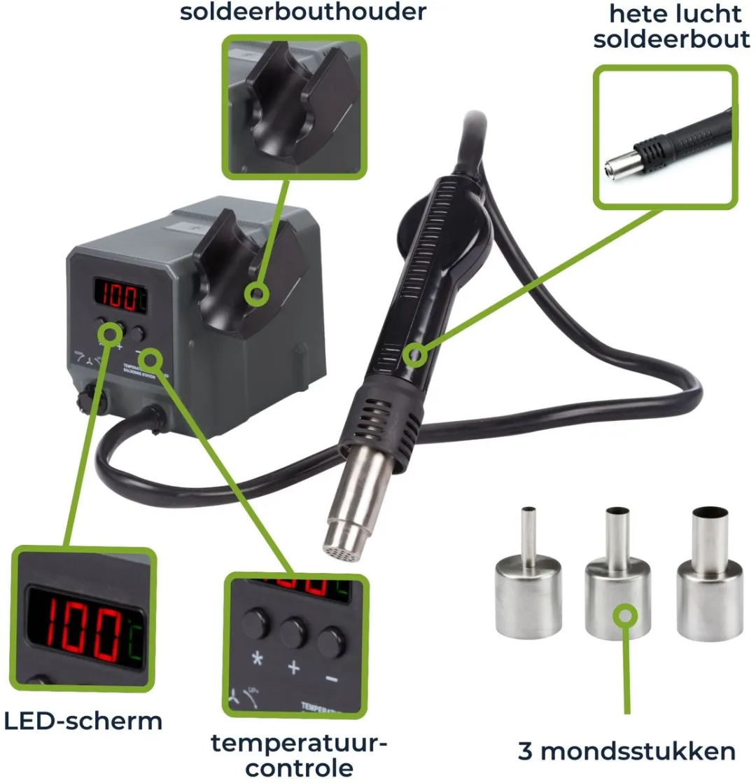 Velleman VTSS210 Soldeerstation SMD 300W - 100-500°C