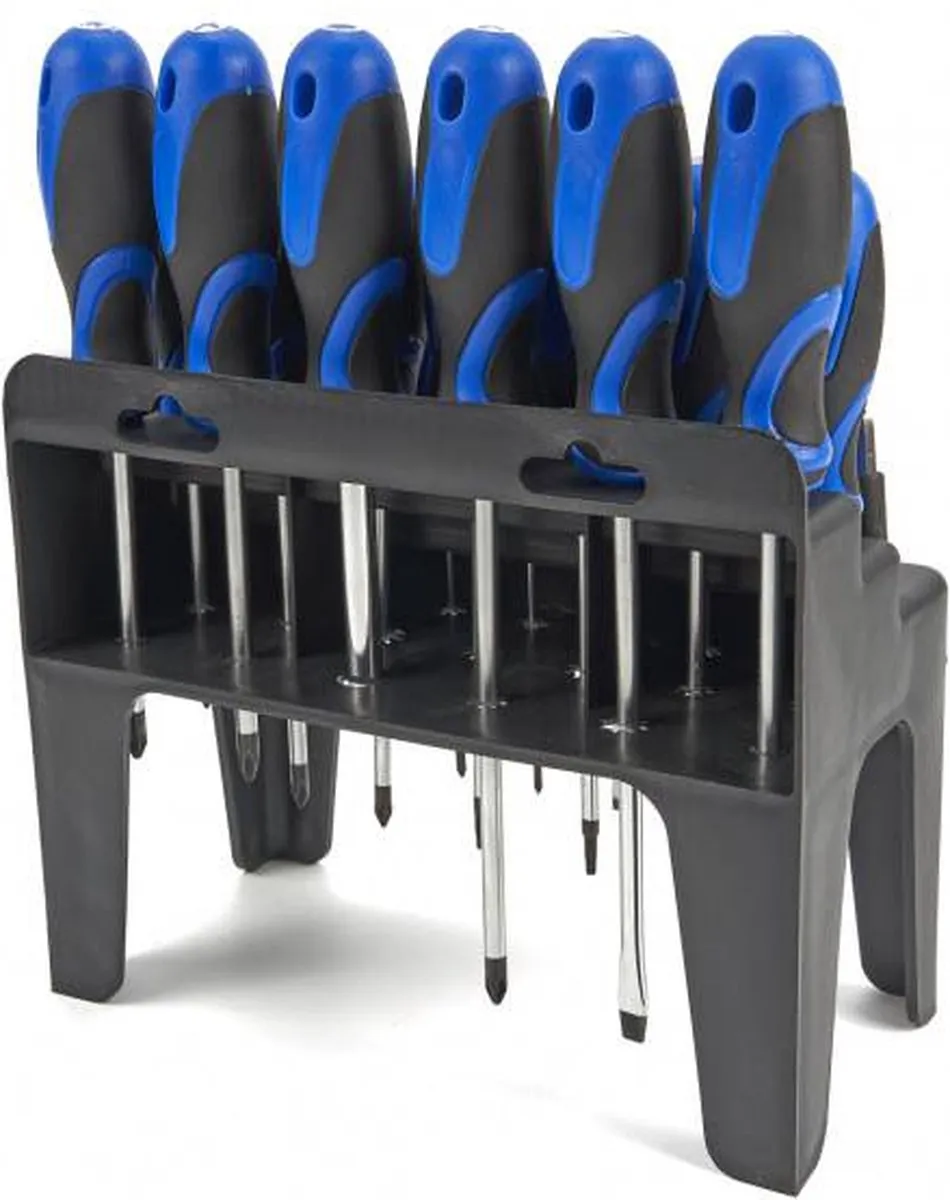 HBM Profi 44-delig Soft Grip Schroevendraaierset - Blauw/Zwart