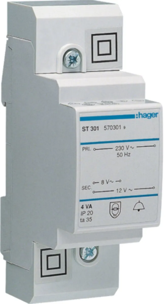 Hager Transfo ST301 220V 8-12V 4VA