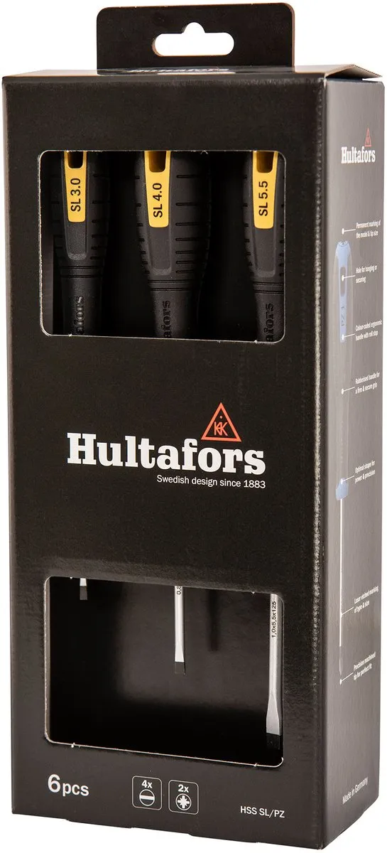 Hultafors HSS Schroevendraaierset PZ & SL - 6-delig
