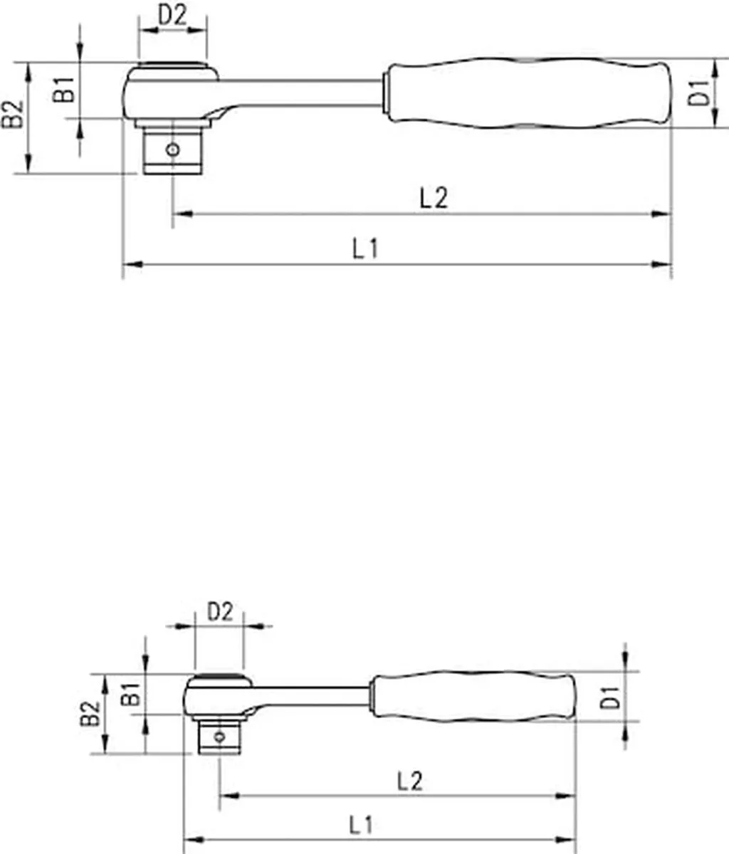 Würth Ratel voor 10mm bits - Zilver