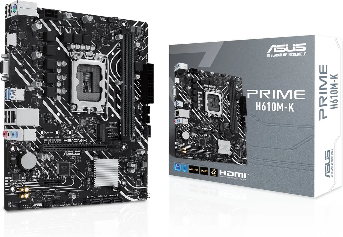 ASUS Prime H610M-K LGA1700 Moederbord - Micro-ATX