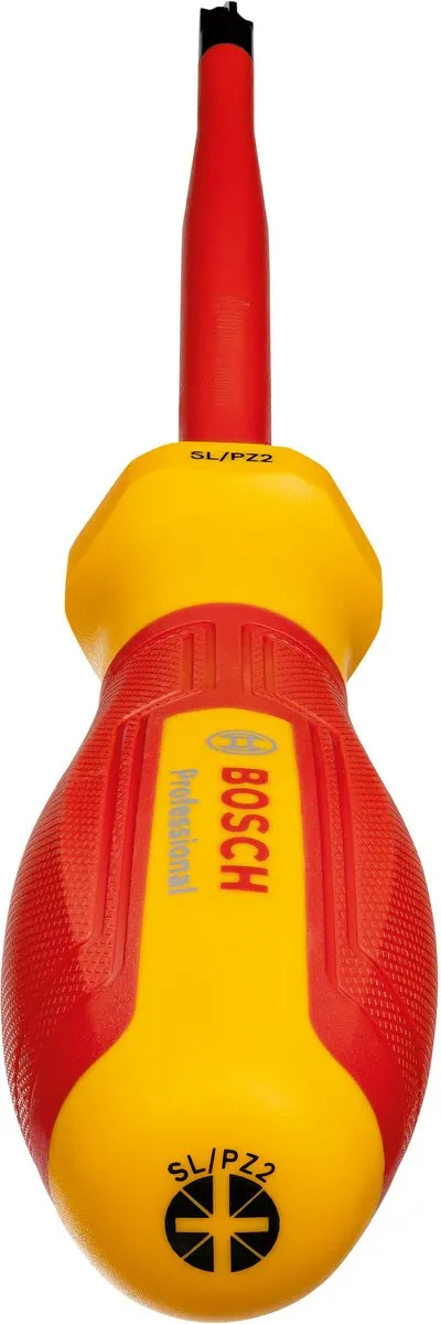 Bosch Professional VDE Schroevendraaier SL/PZ 2 - Geel/Rood