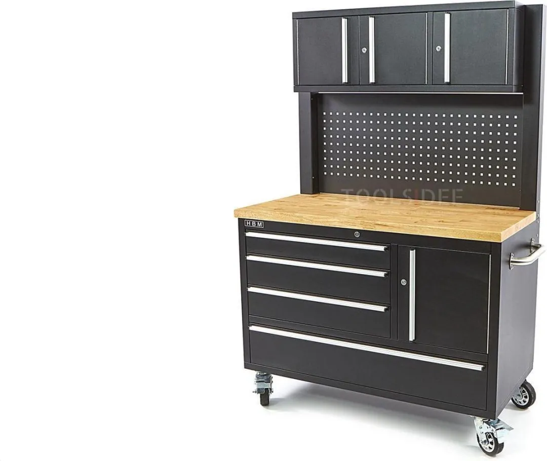 HBM 122cm Profi Werkbank met Kastenwand
