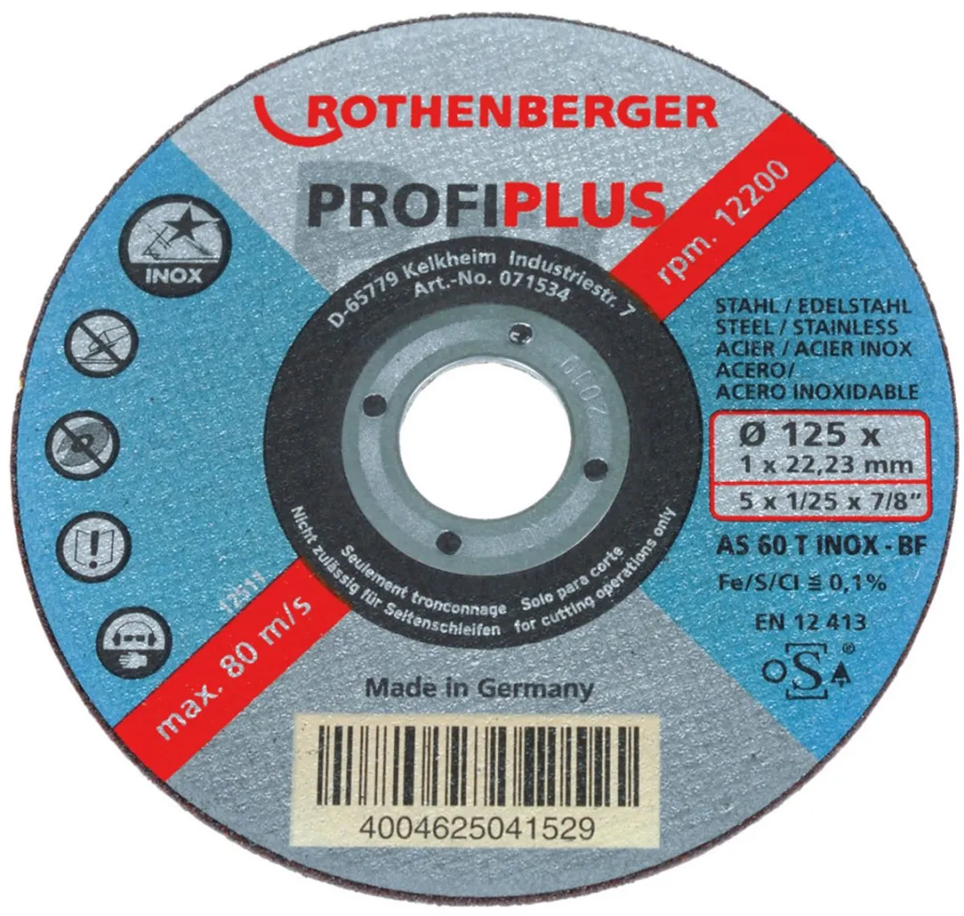 Rothenberger Inox Profi Plus Snijschijf 115x1x22mm