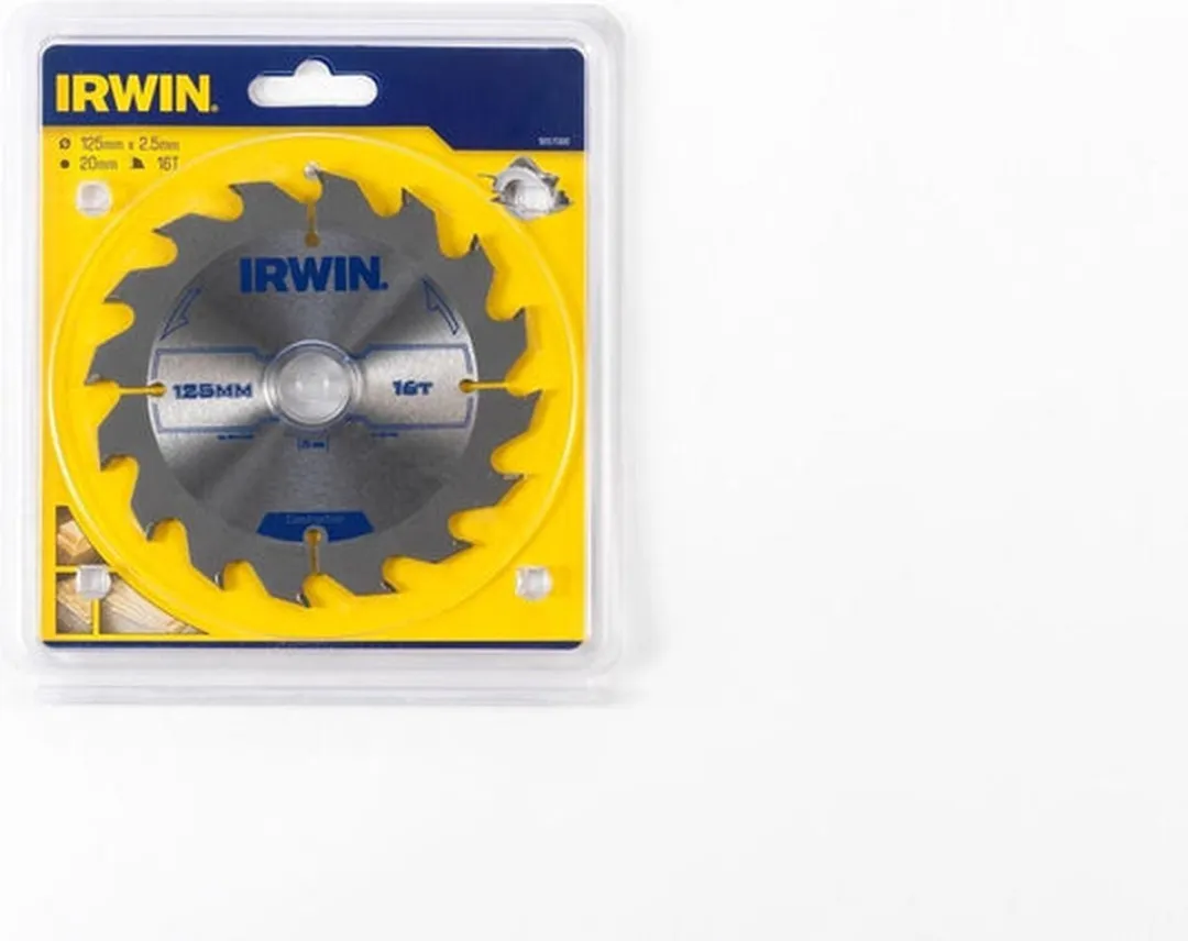 Irwin Construction 1897086 Cirkelzaagblad Hout - Ø125mm 16T