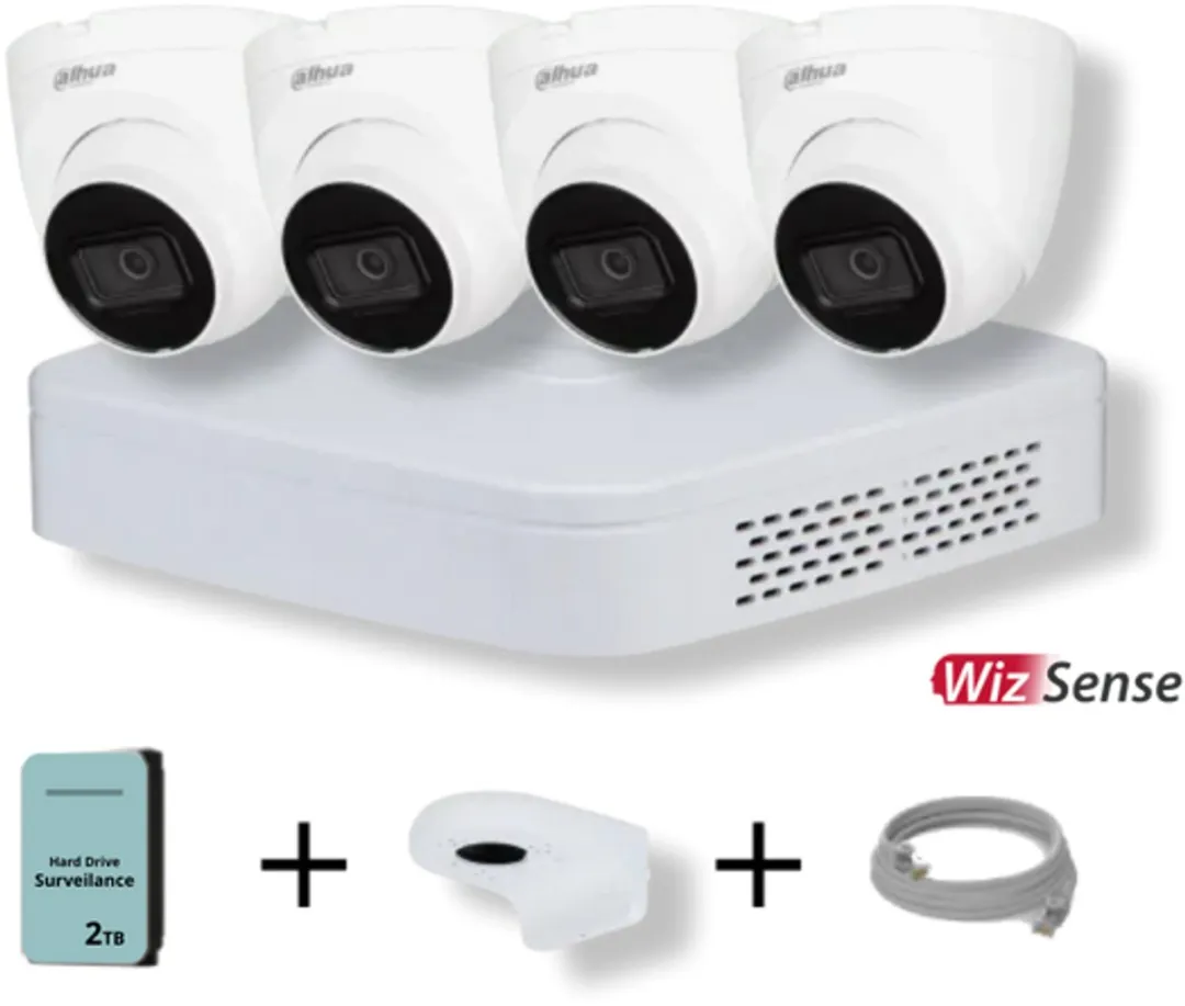 Dahua 4-kanaals NVR Set IPC-H
