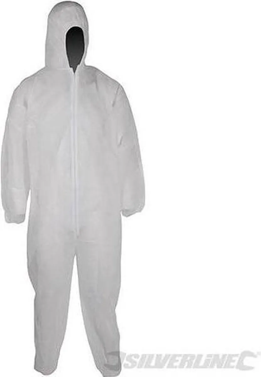Silverline Overall Wegwerp XL - Wit