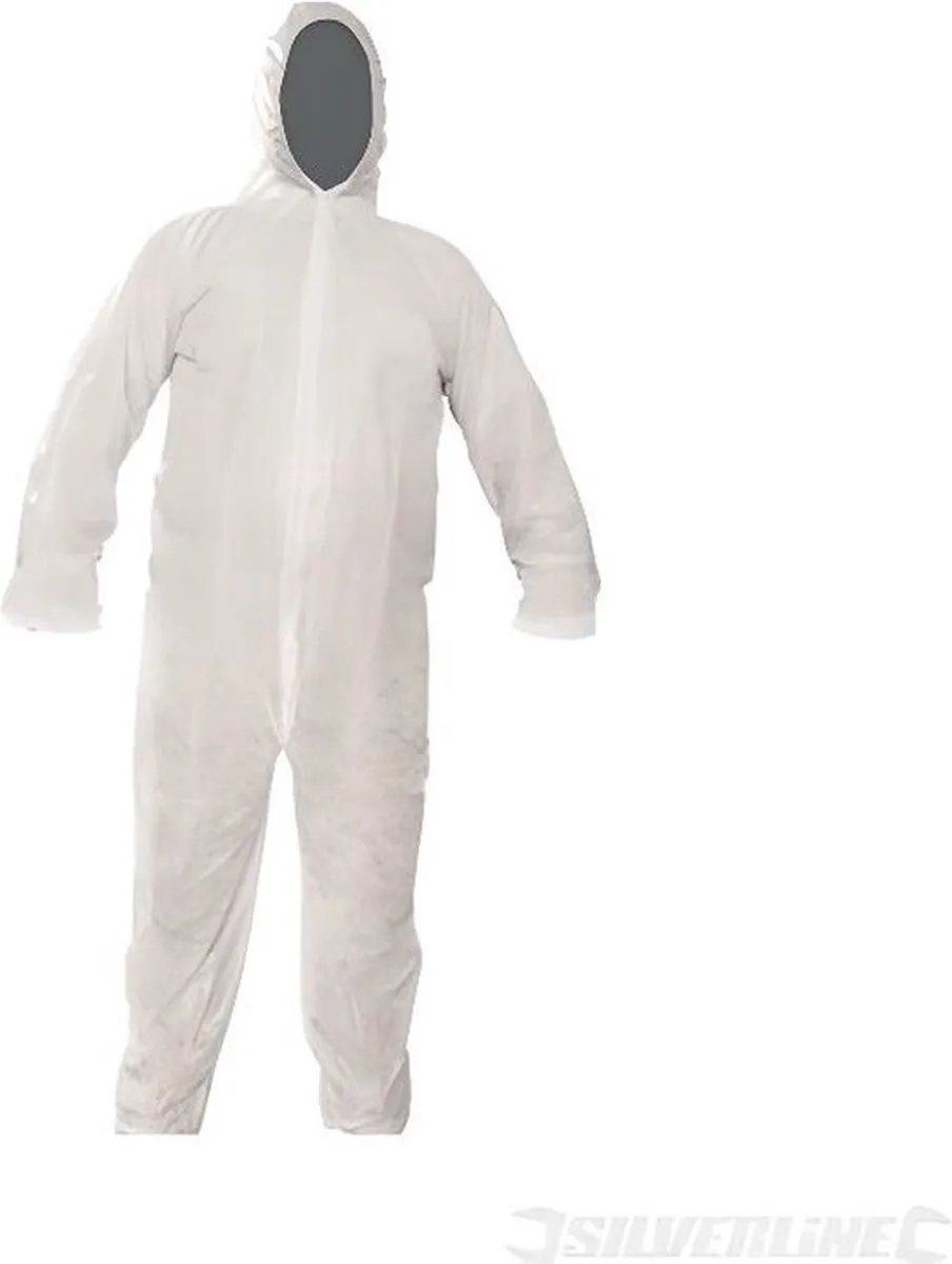 Silverline Overall Wegwerp XL - Wit
