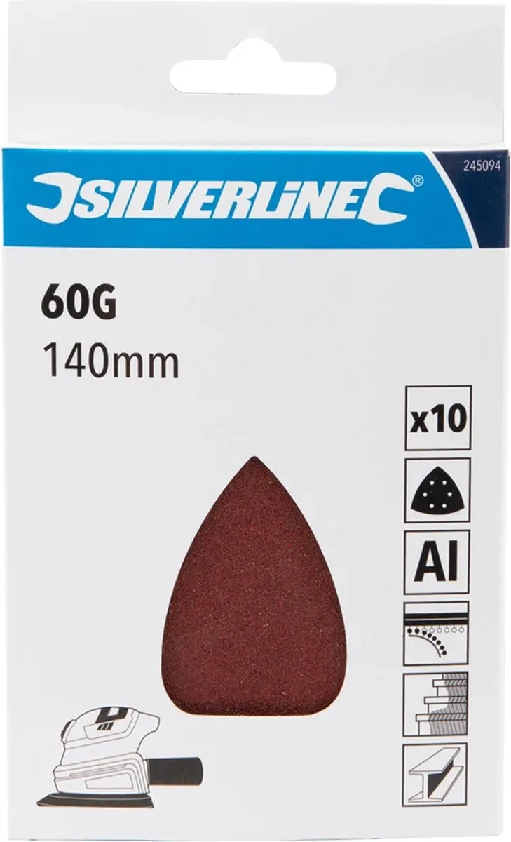 Silverline Delta Schuurvellen 140mm Korrel 60