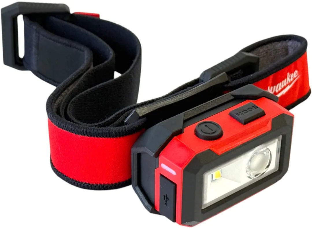 Milwaukee IR HL450 USB Oplaadbare Hoofdlamp 4933478587 - Rood/Zwart