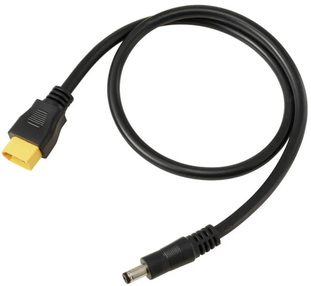 Tru Components DC-stekker 2,1/5,5mm op XT60-kabel 0,5m TC-13619288 - Zwart