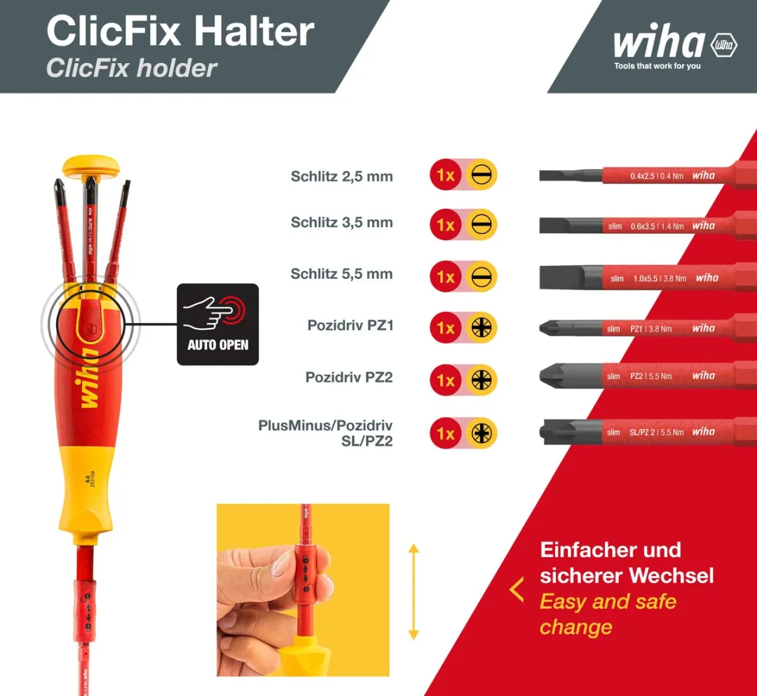 Wiha LiftUp electric Schroevendraaier 41234 - PZ - 6 Stuks
