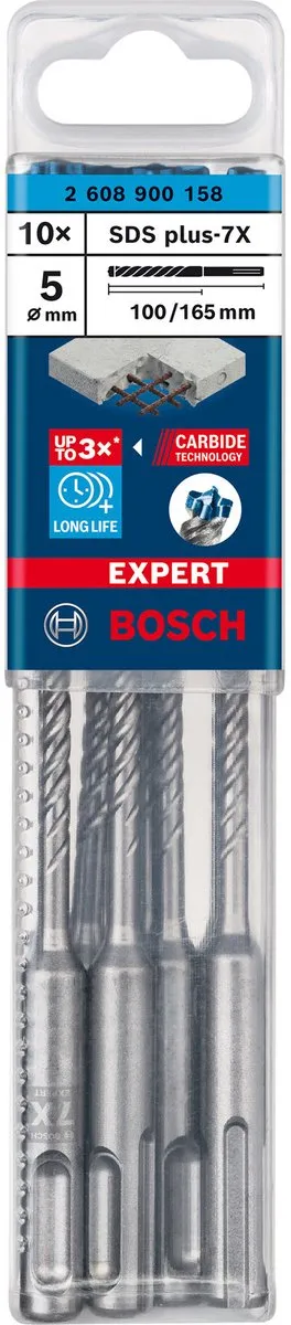 Bosch Professional EXPERT SDS plus-7X Hamerboor - 10 Stuks