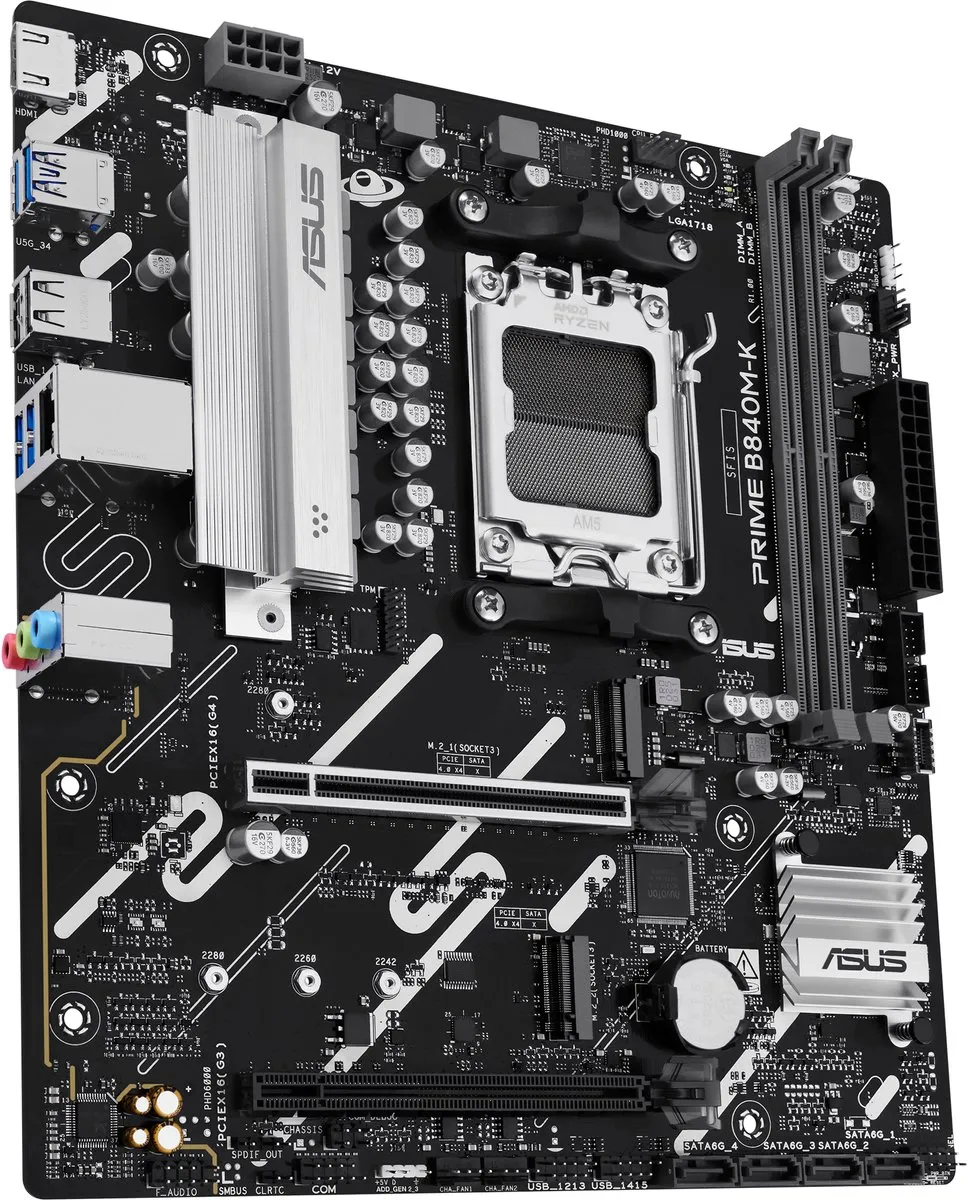 ASUS PRIME B840M-K AM5 Micro-ATX Moederbord - 2x M.2 - afbeelding 6 van 6