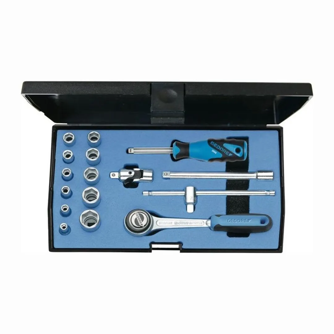 Gedore Dopsleutelset 16-delig - 1/4''