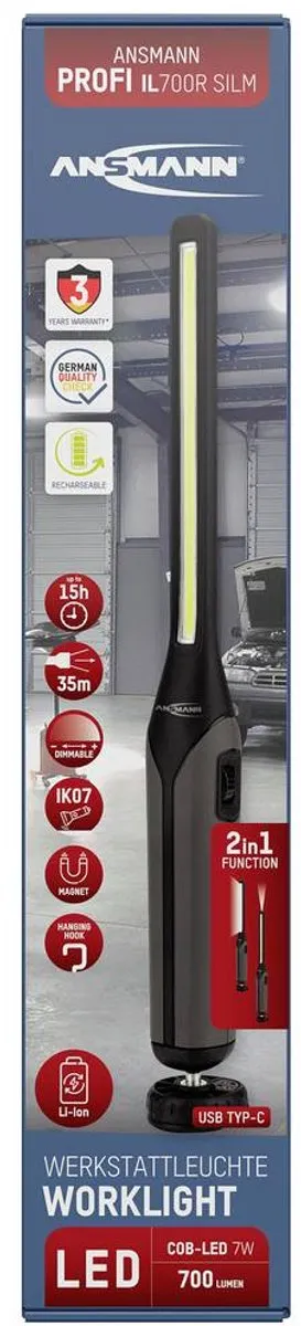 Ansmann Inspection IL700R Werklamp 700 Lumen - Zwart
