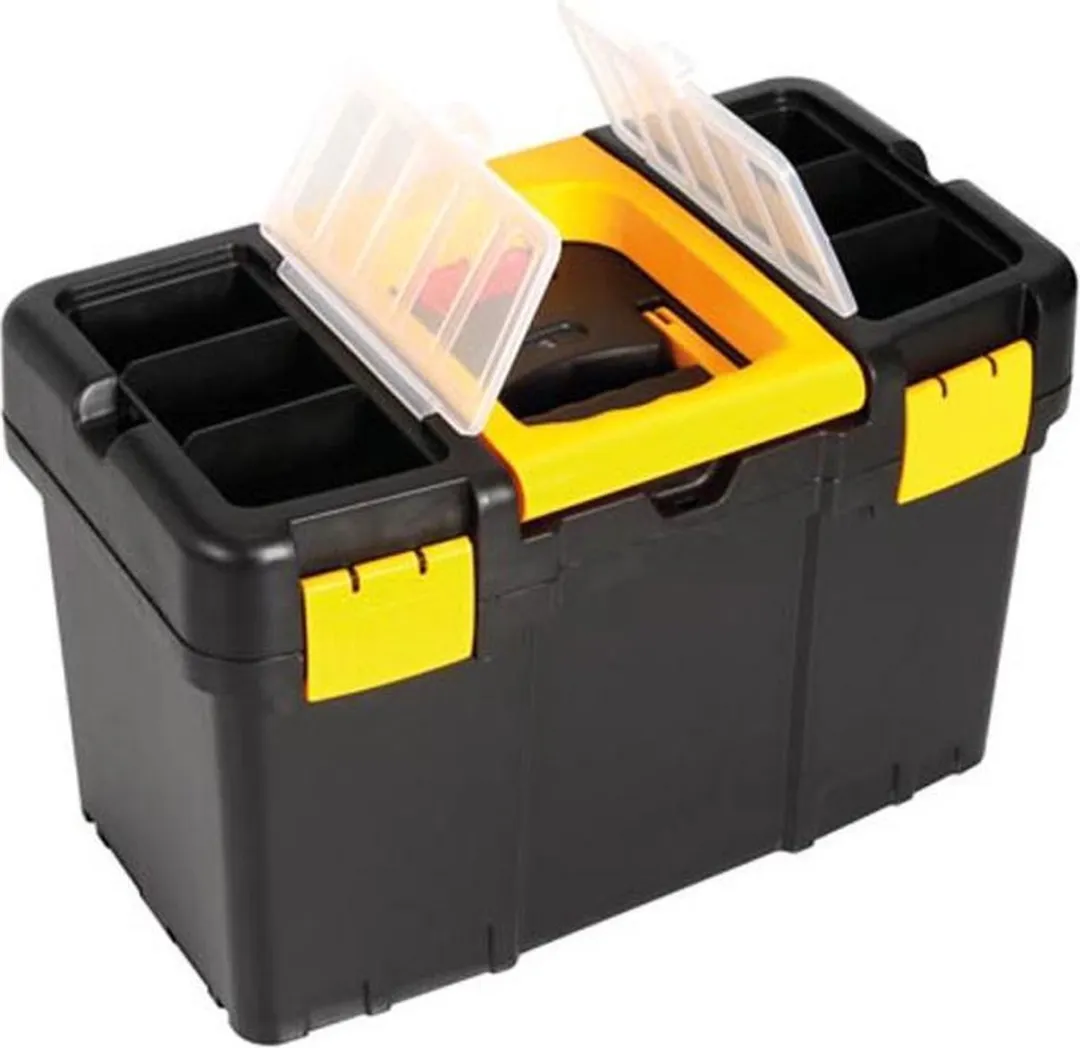 Perel Gereedschapskoffer MP70 2-delig - Polypropyleen - Zwart/Geel