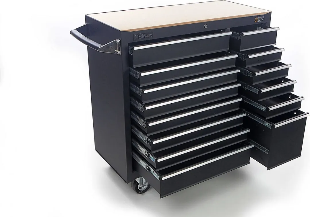 HBM Machines 14-Laden Gereedschapswagen 1020x460x1020mm - Zwart