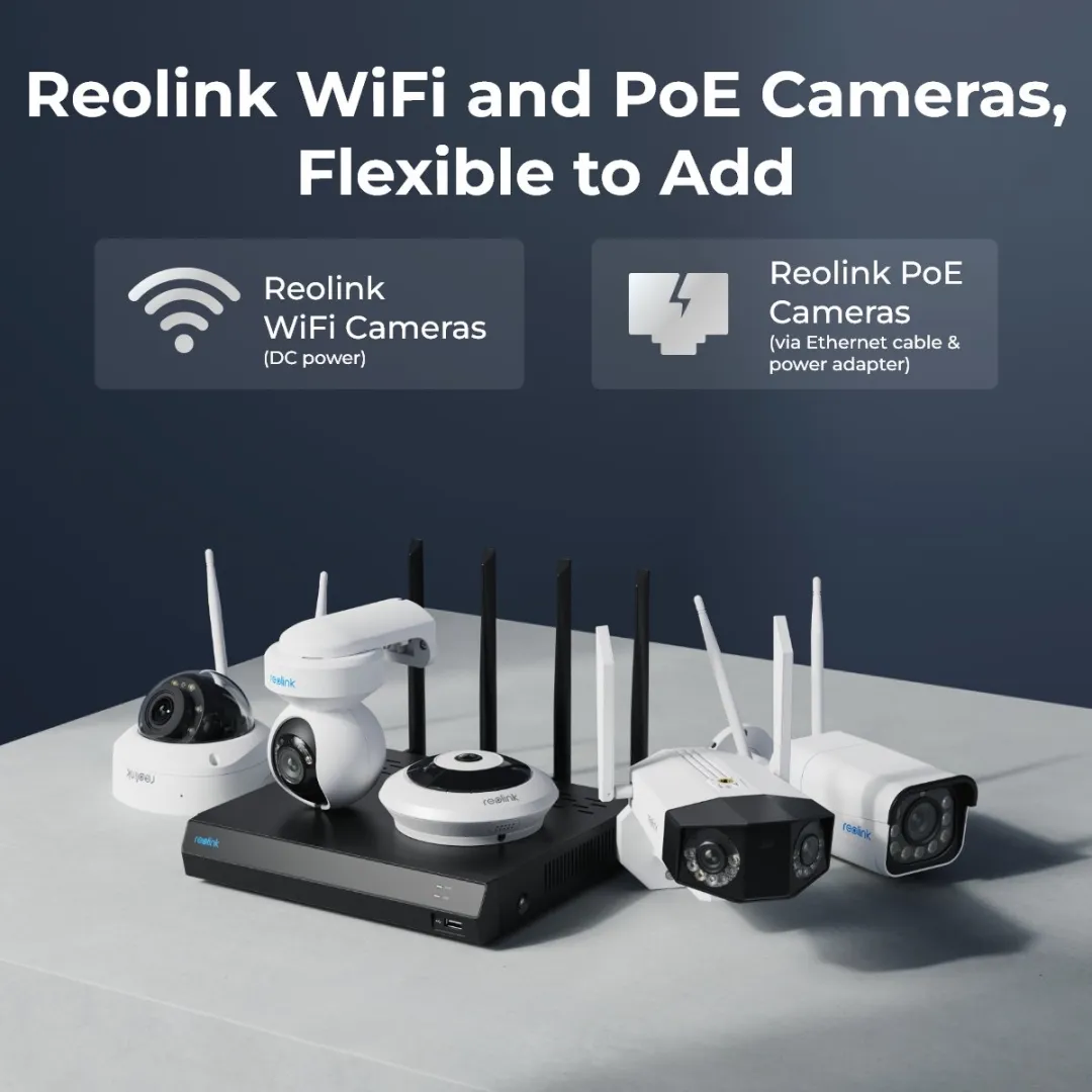 Reolink RLN12W NVR 8TB - 16 Kanalen - WiFi 6 - Zwart